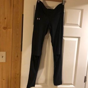 Under Armour Black Leggings With Knee Slits